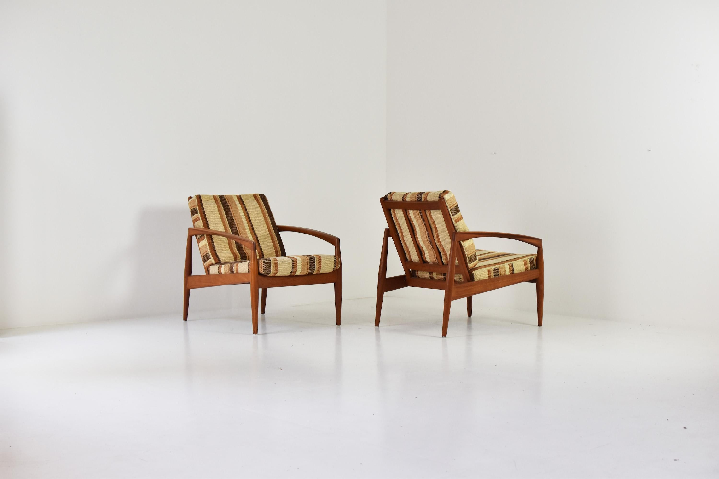 Scandinavian Modern ‘Paper Knife’ Lounge Chairs by Kai Kristiansen for Magnus Olesen, Denmark 1955