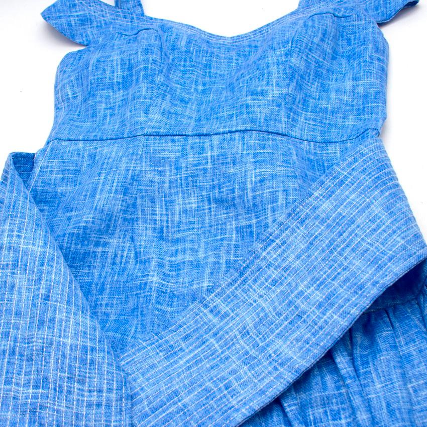 Paper London Pear sky-blue weave dress US 4 1