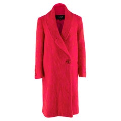 Paper London Red & Pink Mohair Wool Blend Coat - US 4