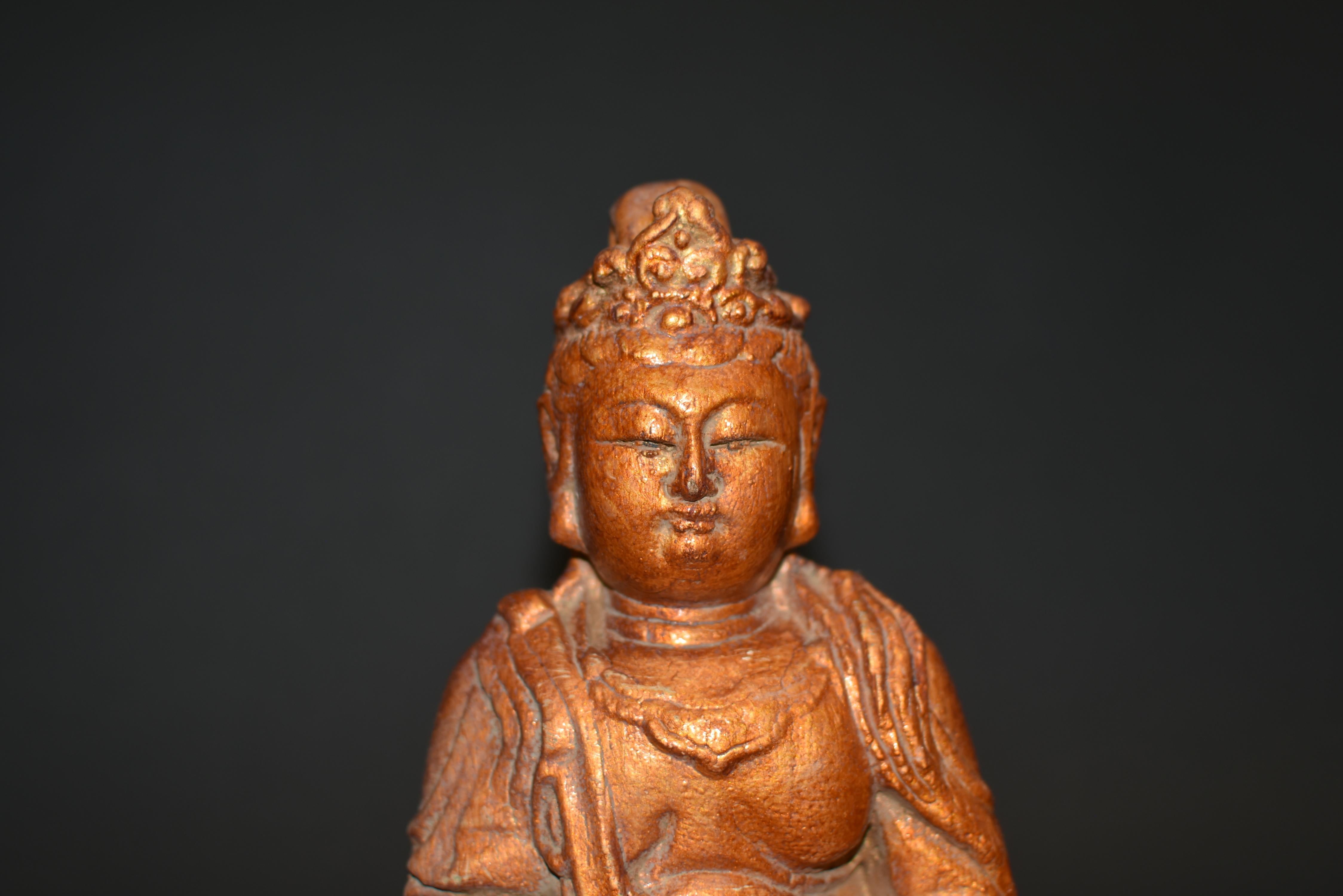 Paper Mache Buddha Statues Set of Two 8