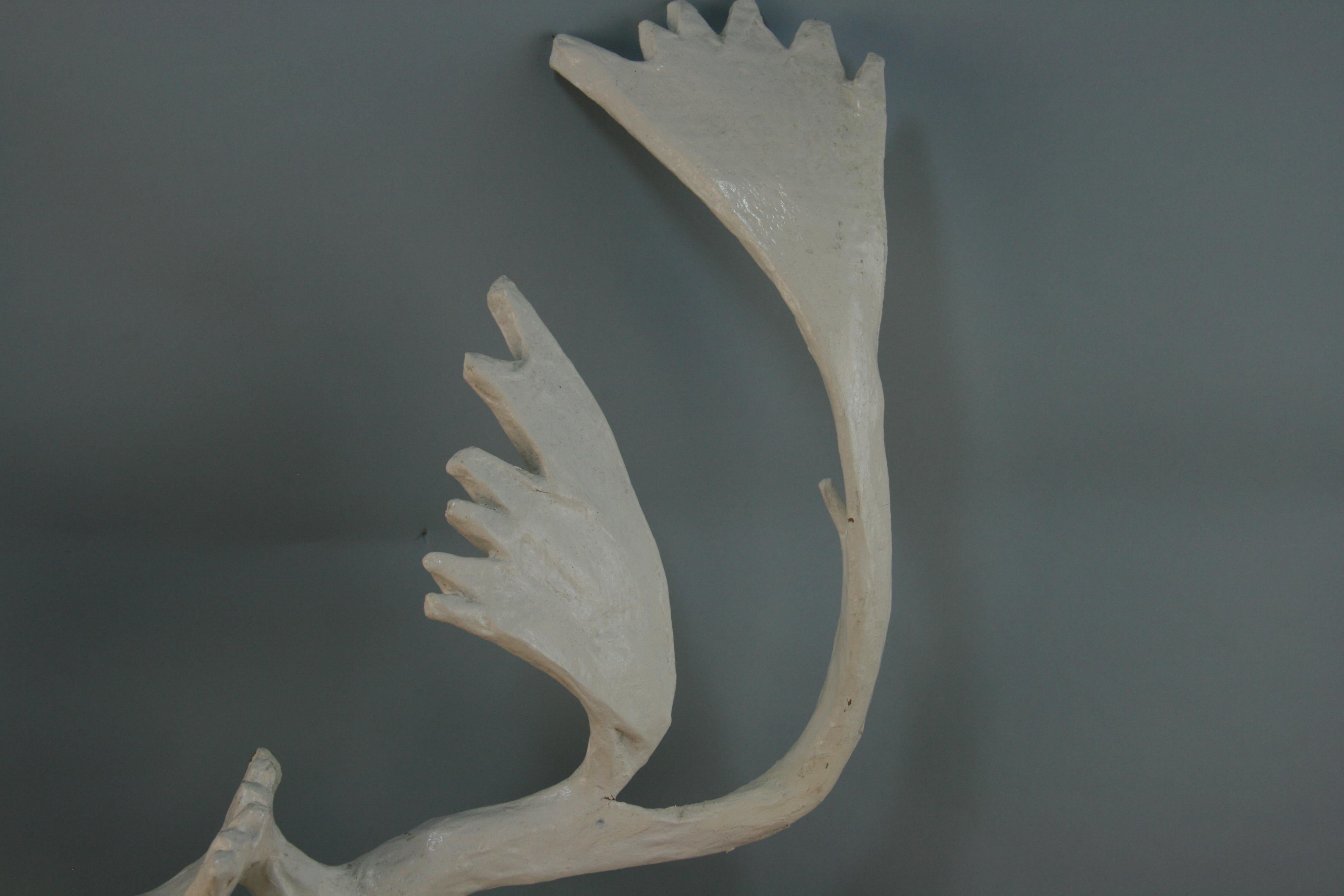 Plaster Paper Mache Deer Sculpture For Sale