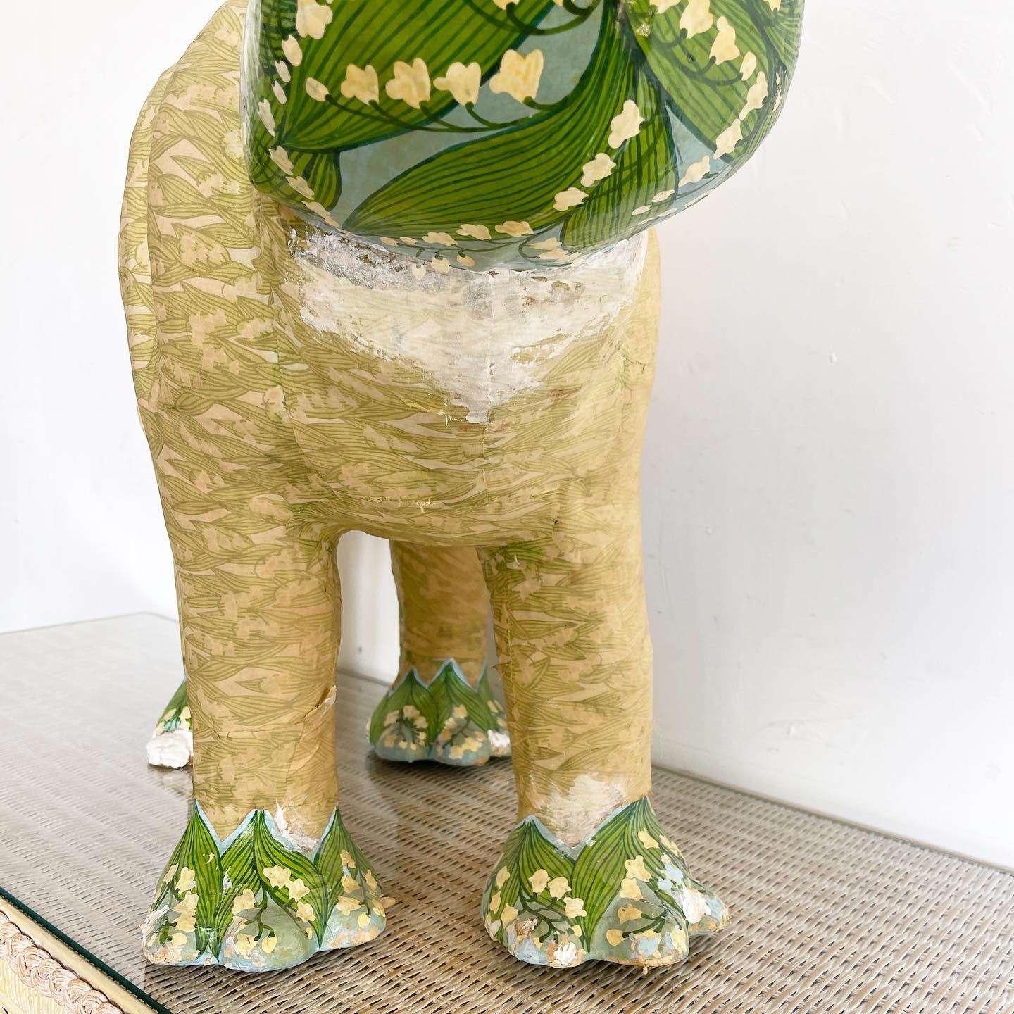 View of Paper Mache Hippopotamus Sculpture For Sale at 1stDibs