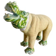 Paper Mache Hippopotamus Sculpture