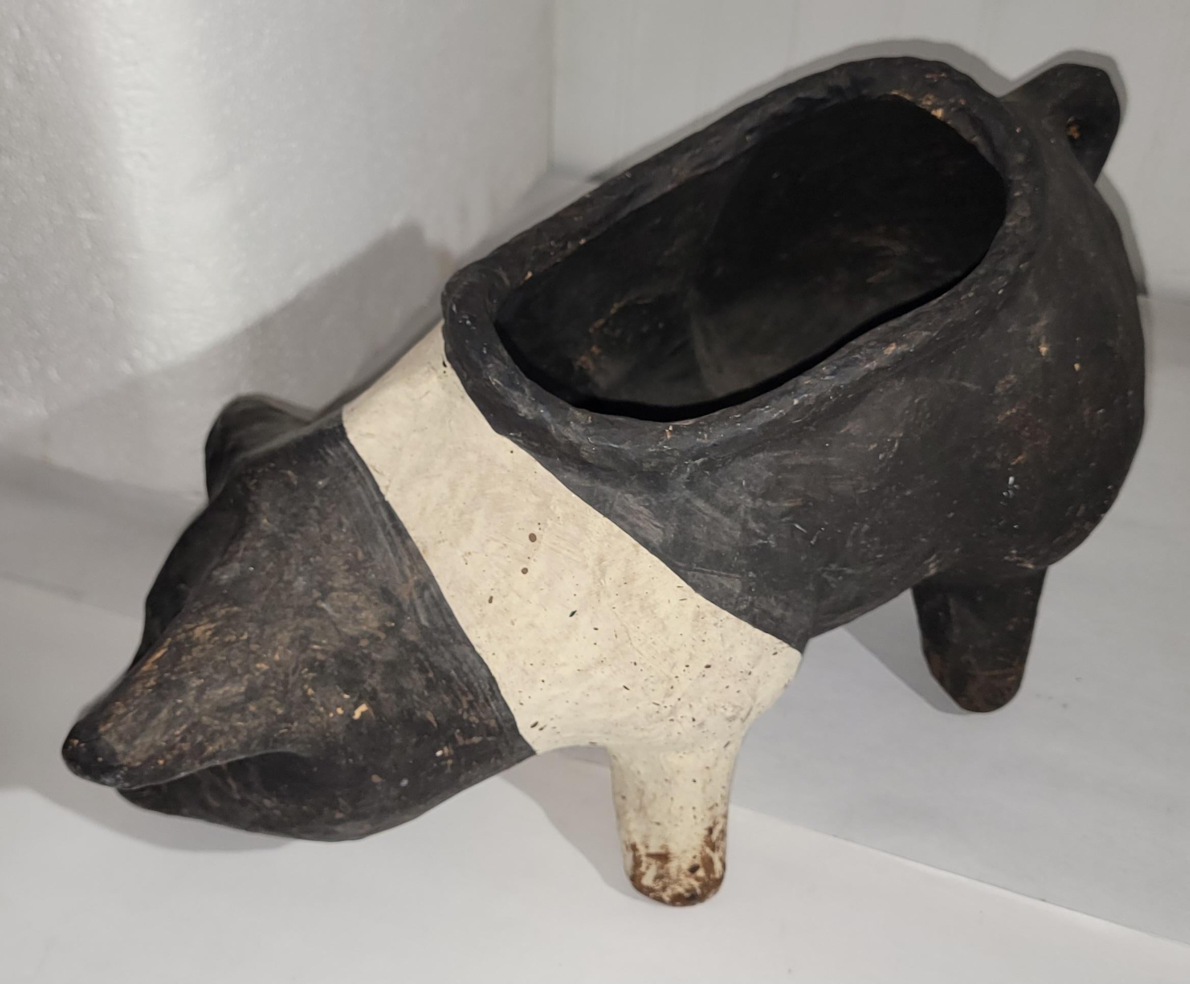 Adirondack Paper Mache Pig Candy Container For Sale