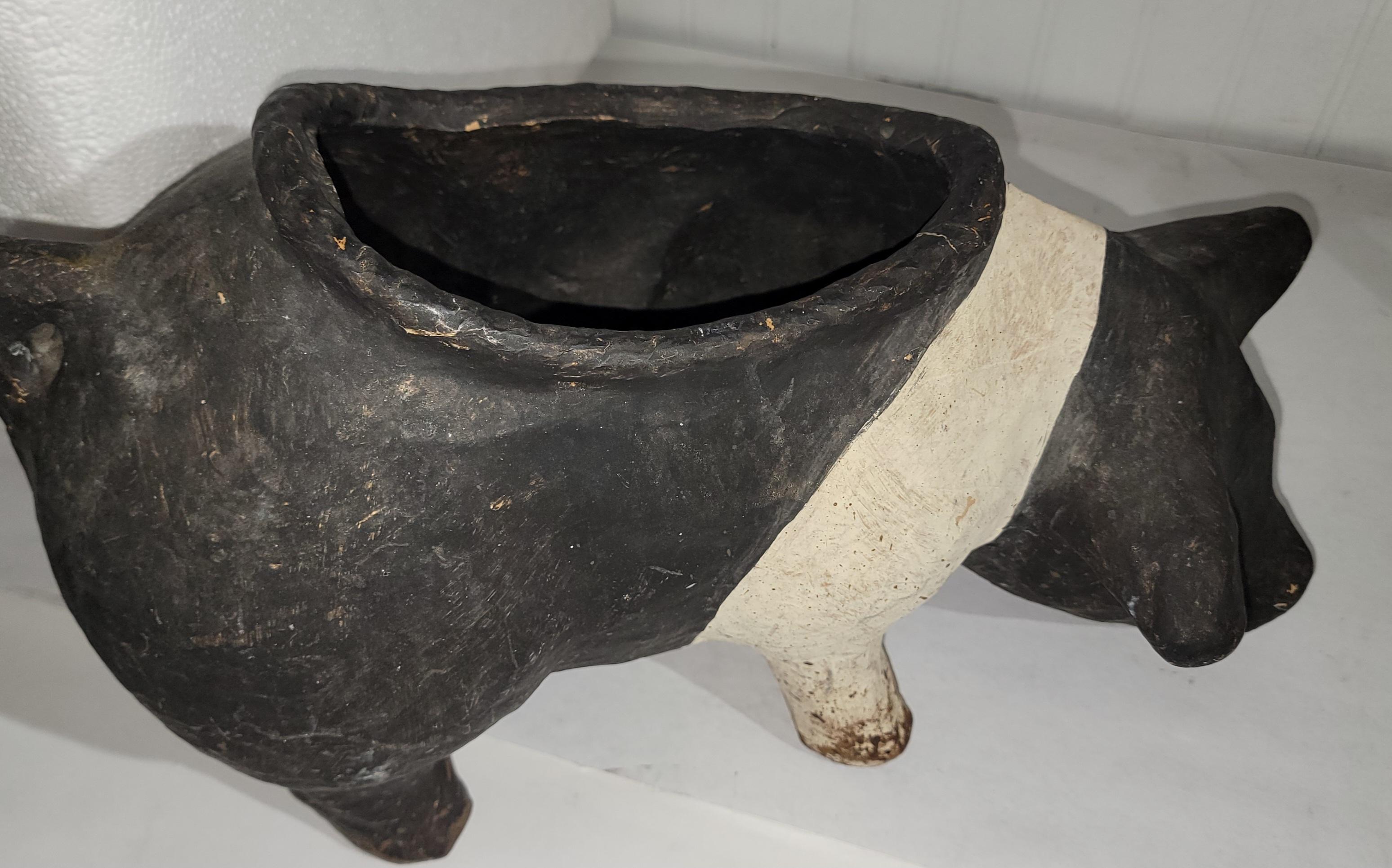 20th Century Paper Mache Pig Candy Container For Sale