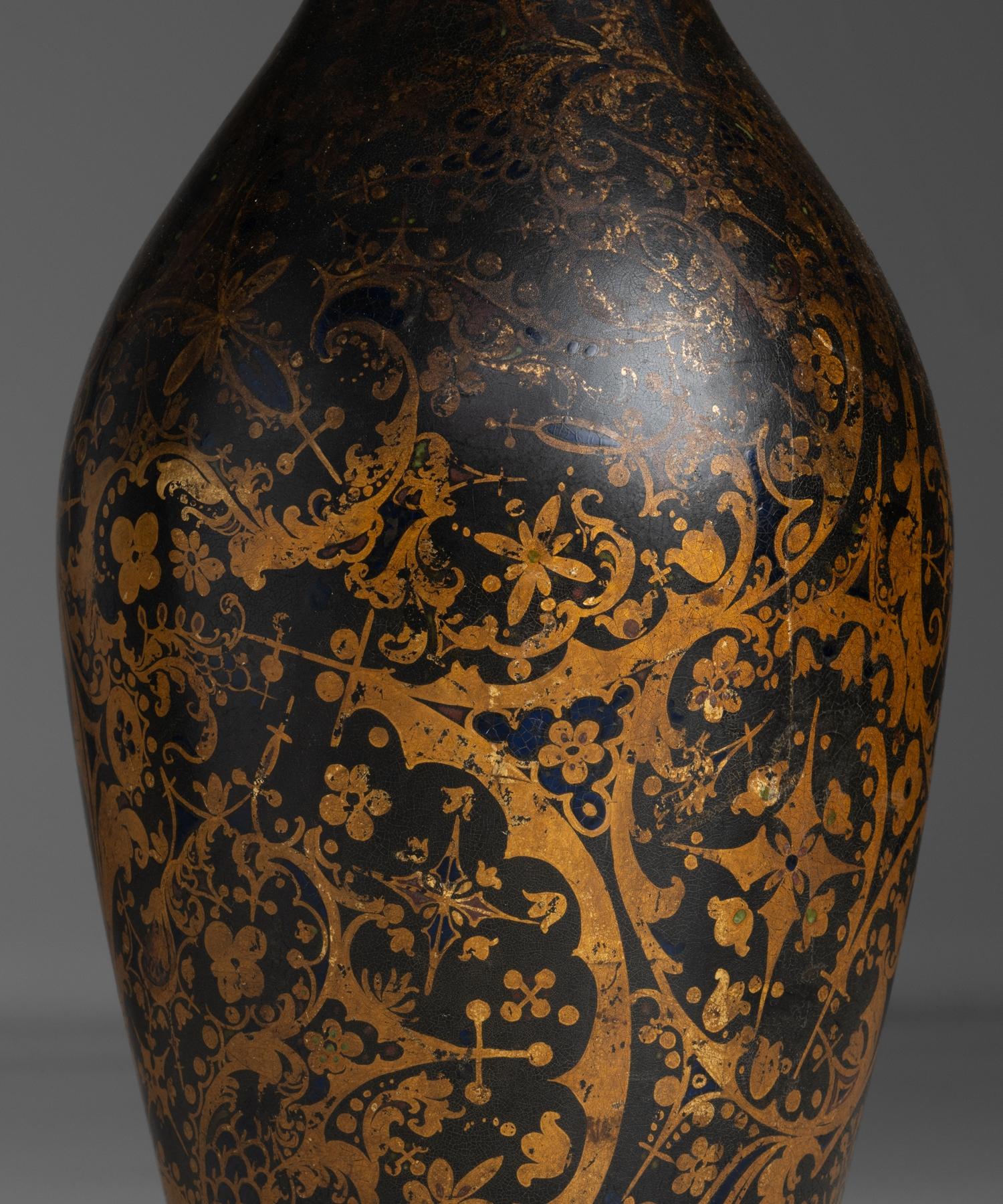 Gilt Paper-mache Table Lamp, England circa 1890