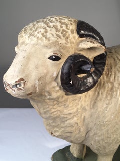 Paper Mache Toy Sheep, French, 19th Century