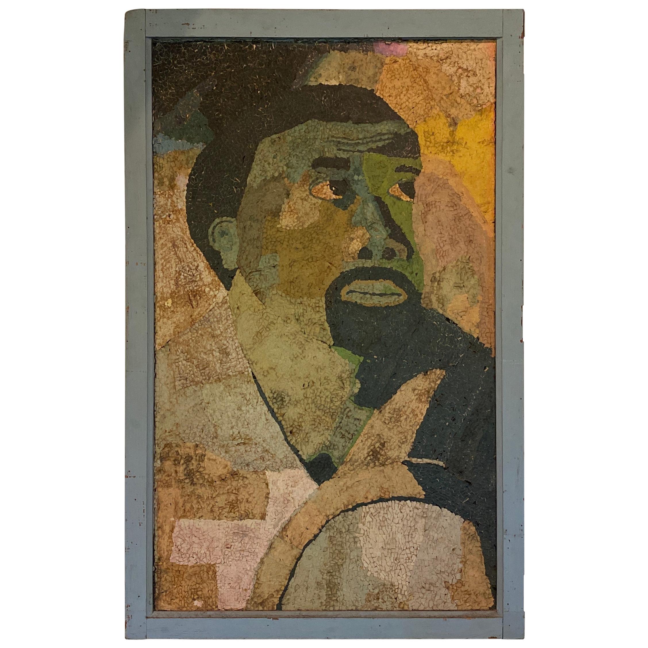 Paper Mosaic Portrait, Mid-20th Century