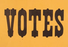Paper Suffrage Pennant with Bold and Whimsical Western Style Lettering, ca 1915