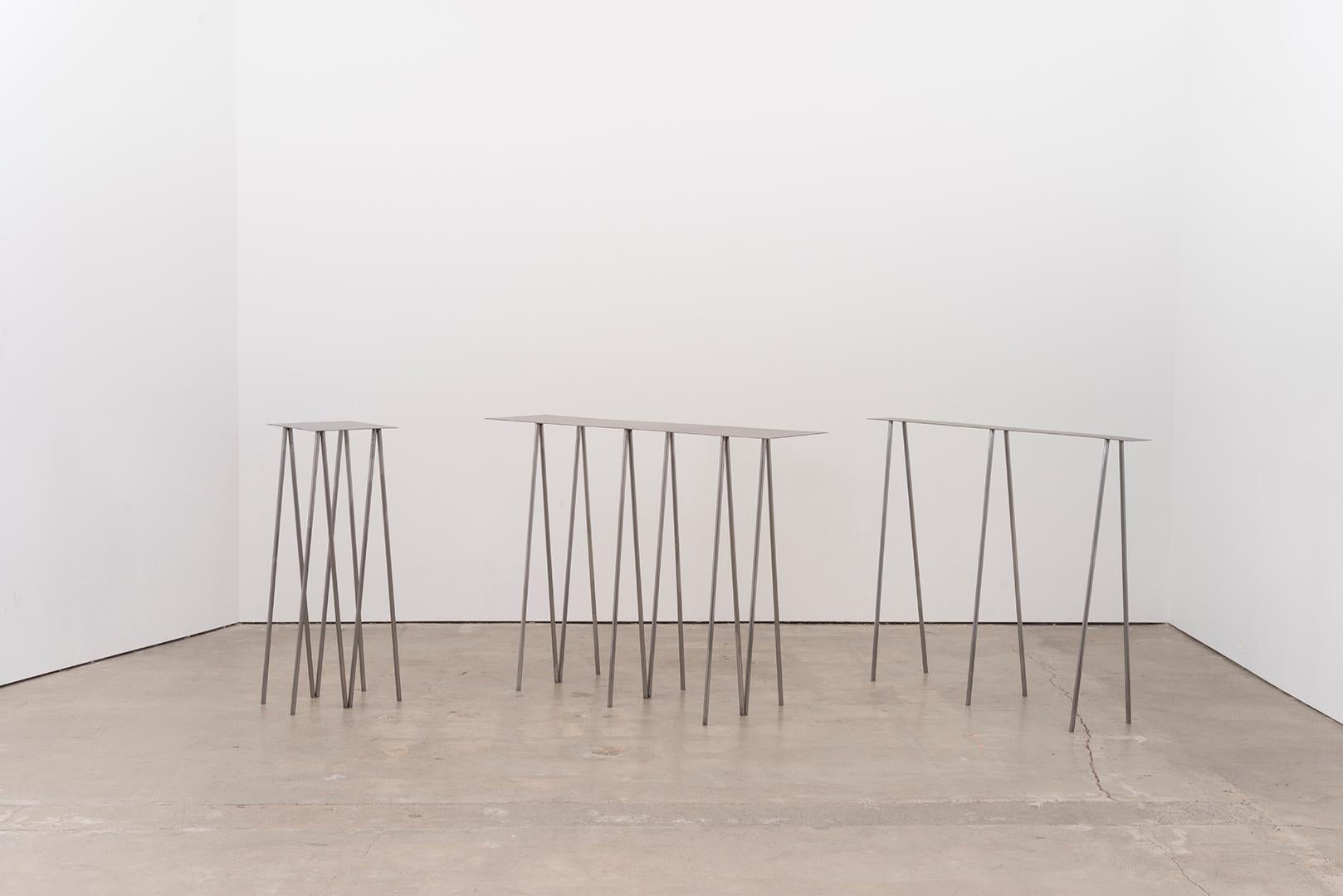Table Paper Table L, Table Console, Finition en Acier Noir teinté par UM Studio en vente 1