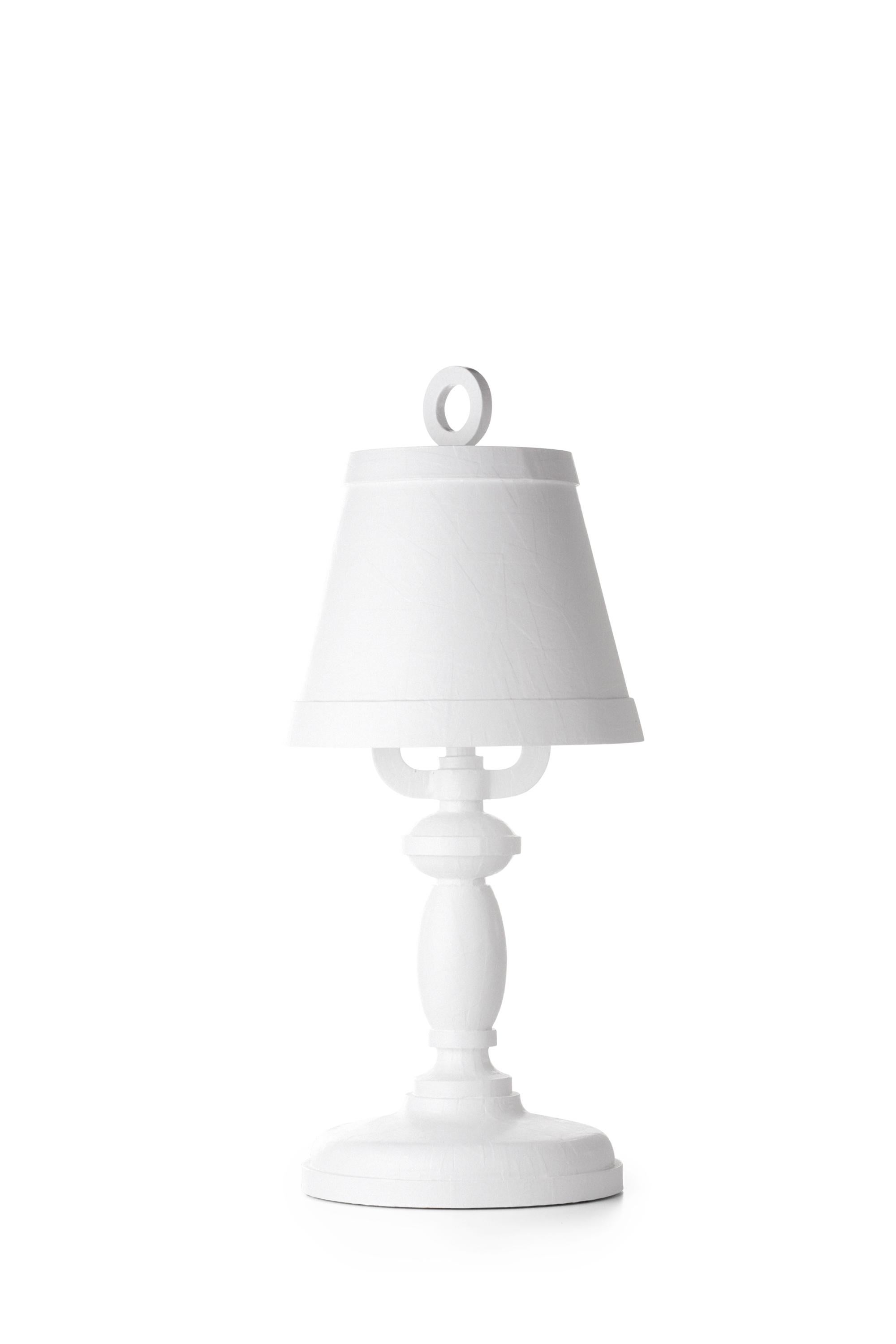 Paper Table Lamp in White Shade and White Base by Studio Job for Moooi 2