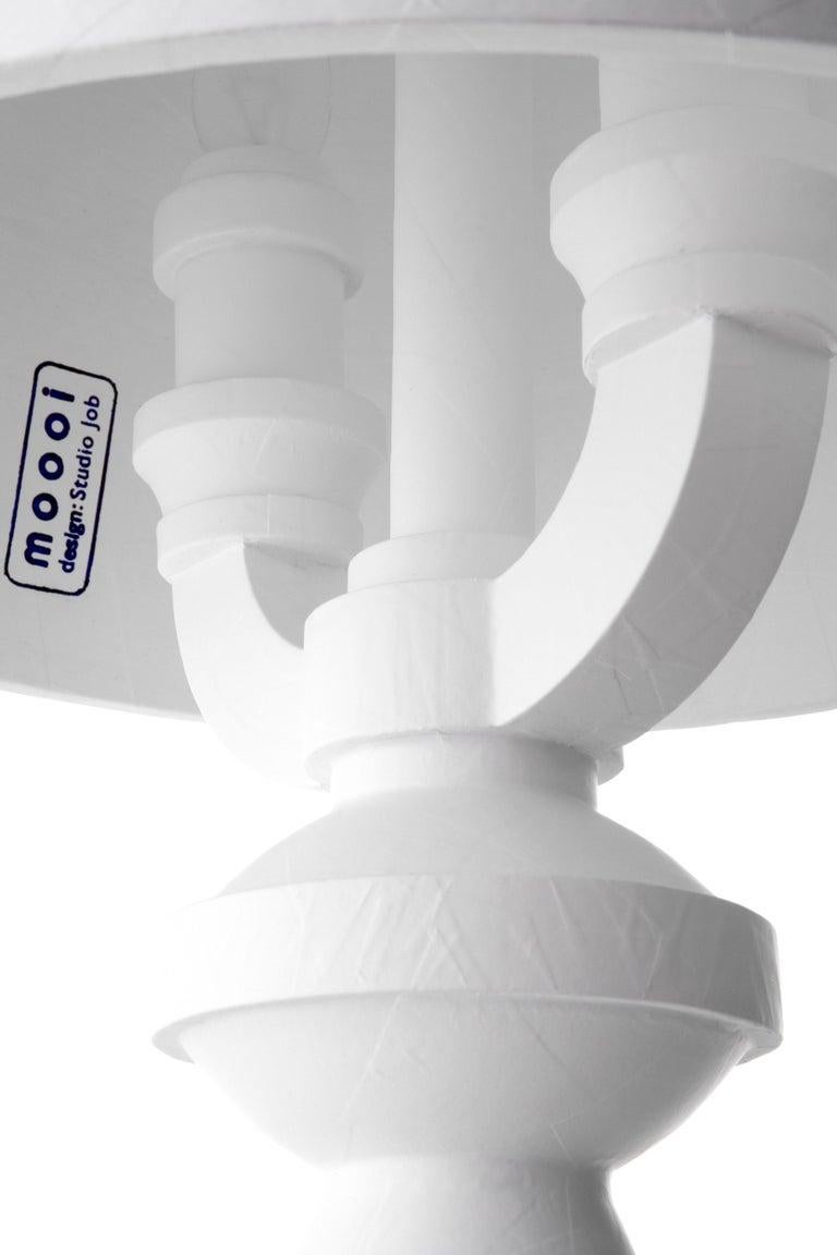 Modern Paper Table Lamp in White Shade and White Base by Studio Job for Moooi For Sale