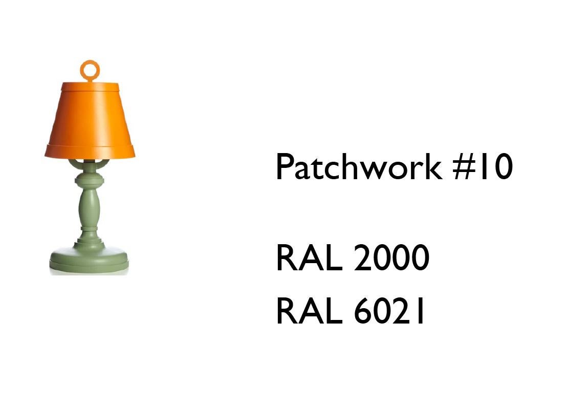 Dutch Paper Table Lamp orange shade and green base by Studio Job for Moooi For Sale