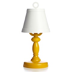 Paper Table Lamp white shade and ocher yellow base by Studio Job for Moooi