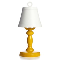 Paper Table Lamp white shade and ocher yellow base by Studio Job for Moooi
