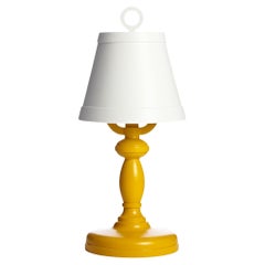 Paper Table Lamp white shade and ocher yellow base by Studio Job for Moooi