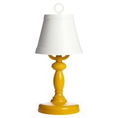 Paper Table Lamp white shade and ocher yellow base by Studio Job for Moooi