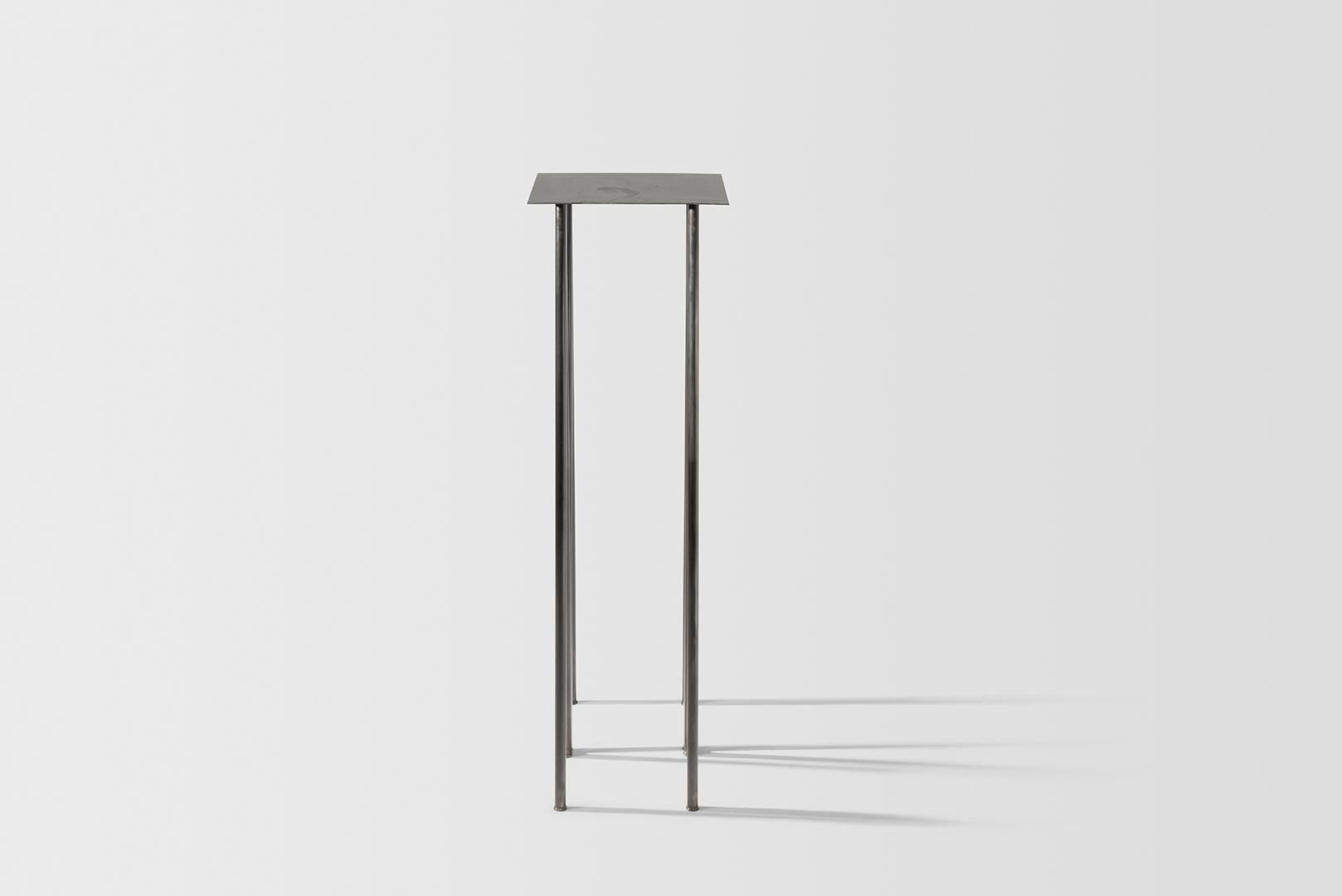 Contemporary Paper Table, Square, Console Table in Stained Black Finish by UMÉ Studio For Sale