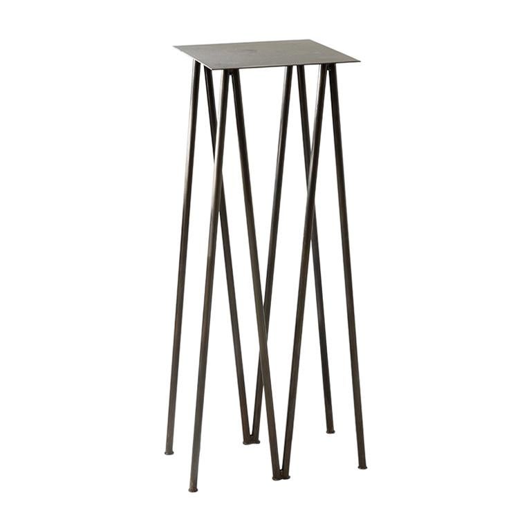 Paper Table, Square, Console Table in Stained Black Finish by UMÉ Studio