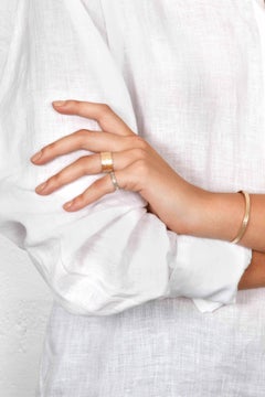 Paper Textured Cuff in 18 Karat Gold by Allison Bryan