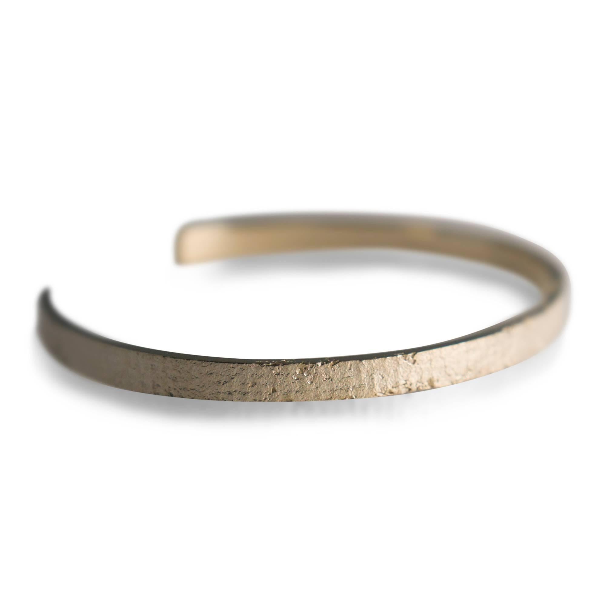 Women's Paper Textured Cuff in 18 Karat Gold by Allison Bryan For Sale