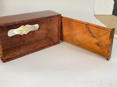 Papier Tissue Burl Wood Box Frankreich 1970 Brown Farbe