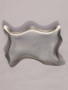 Post-Modern Paper Tray by Six Dots Design, Raw Aluminum, UK Made