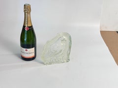 Paper Weight or Sculpture in Art Glass Eagle Sculpture France 1970