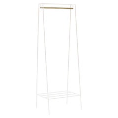 Paper White ‘A' Clothes Rail with a Luxury Brass Pole