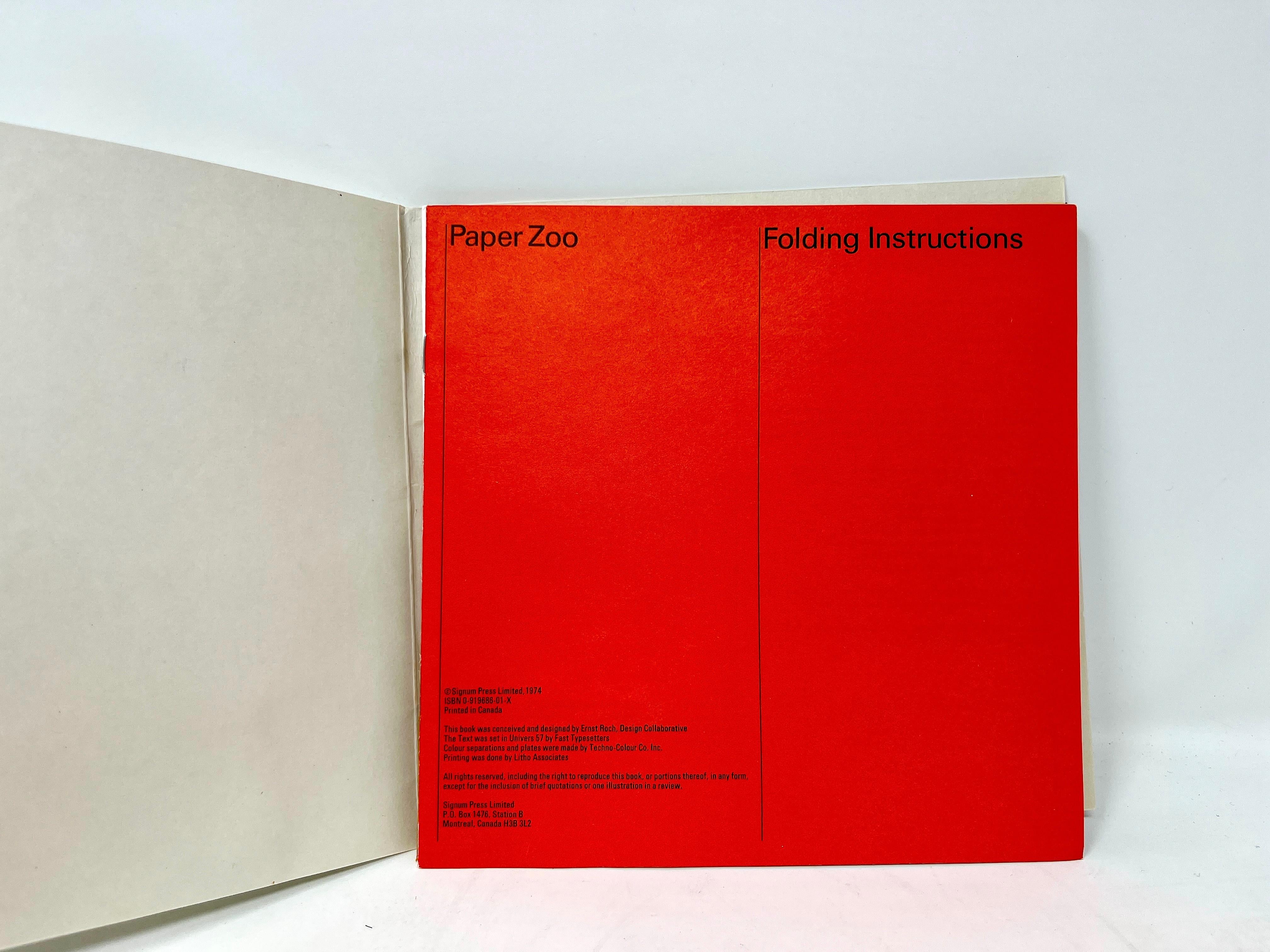Fin du 20e siècle Kit de pliage de papier Origami de Ernst Roch ... 1974, en très bon état en vente