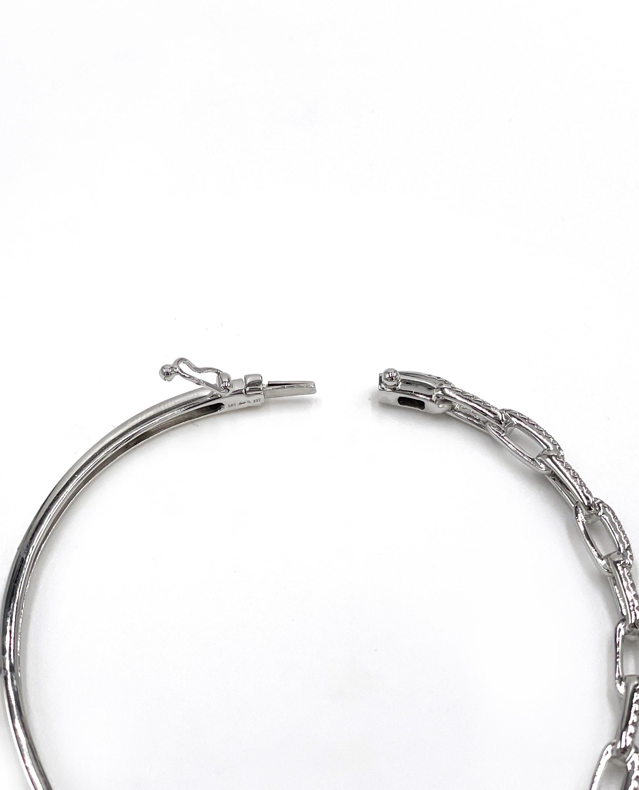paperclip bracelet with diamonds
