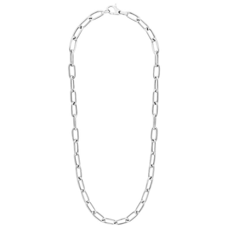 16 to 20 inches PaperClip Paper Clip Style Necklace Paper Clip Link Necklace 925 Sterling Silver Paper Clip Necklace 