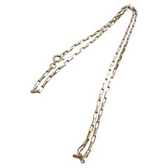 Papierclip Stil 14KT Gelbgoldkette 16"