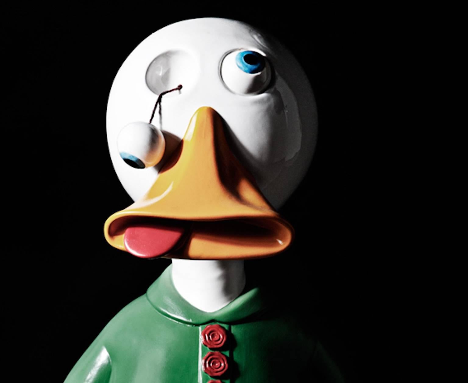 Smaltato Scultura in ceramica Paperocchio di Massimo Giacon per Superego Editions, Italia in vendita
