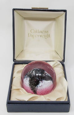 Paperweight Caithness Scotland Signed Collectible " Obsession" with Box 1970's