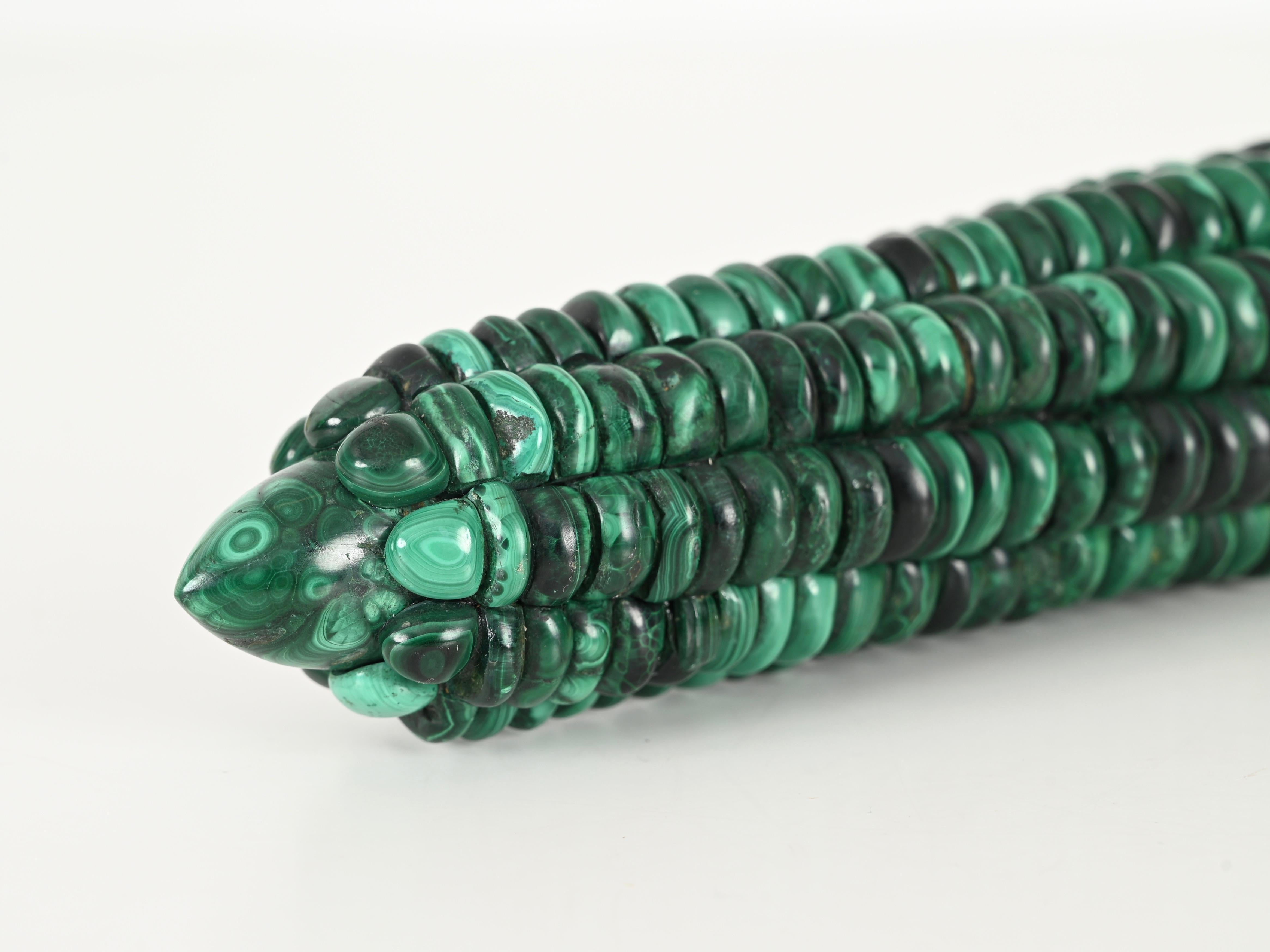 Sculpture presse-papiers en marbre italien de malachite verte, 1970 en vente 5