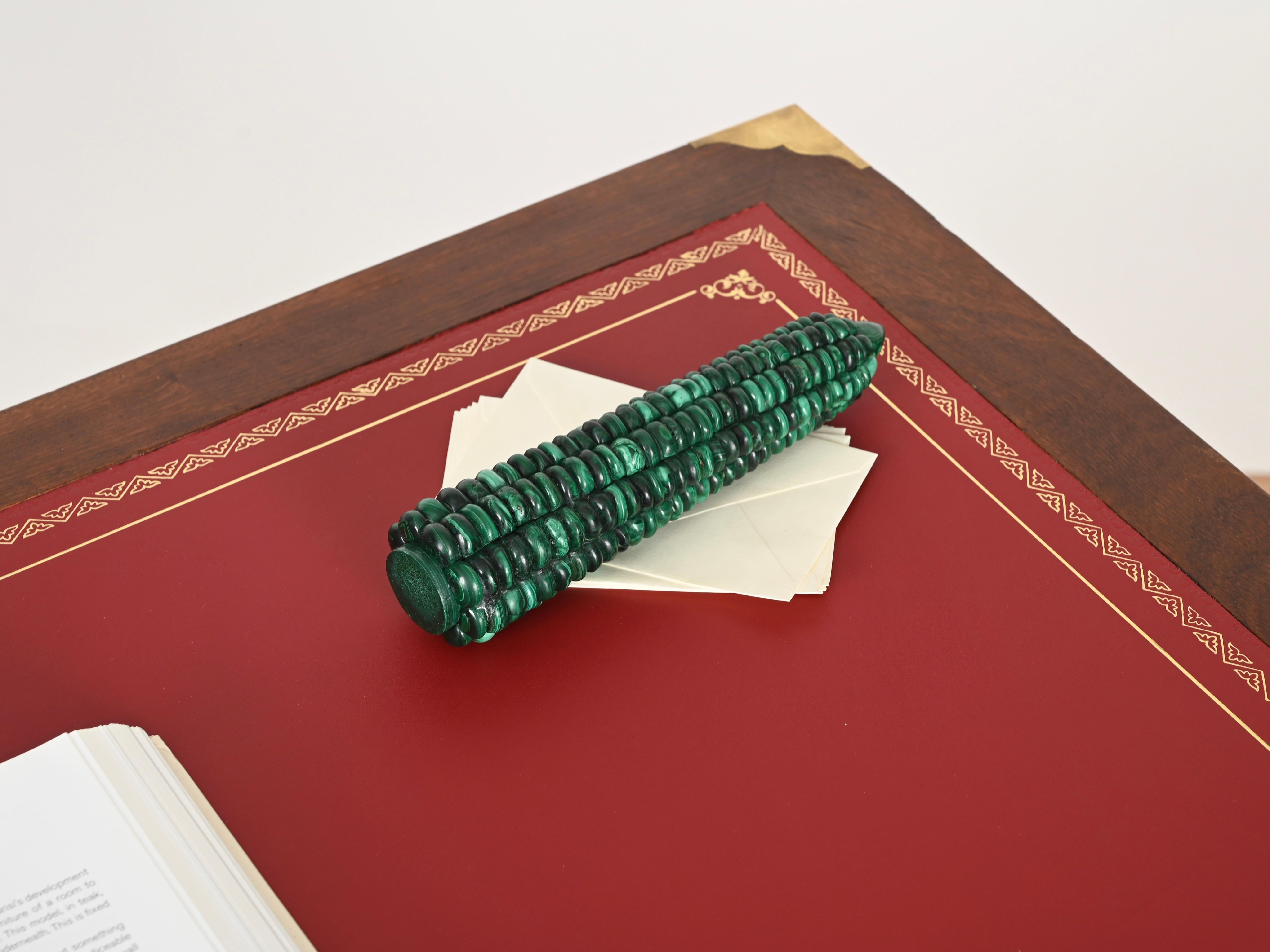 Sculpture presse-papiers en marbre italien de malachite verte, 1970 en vente 7