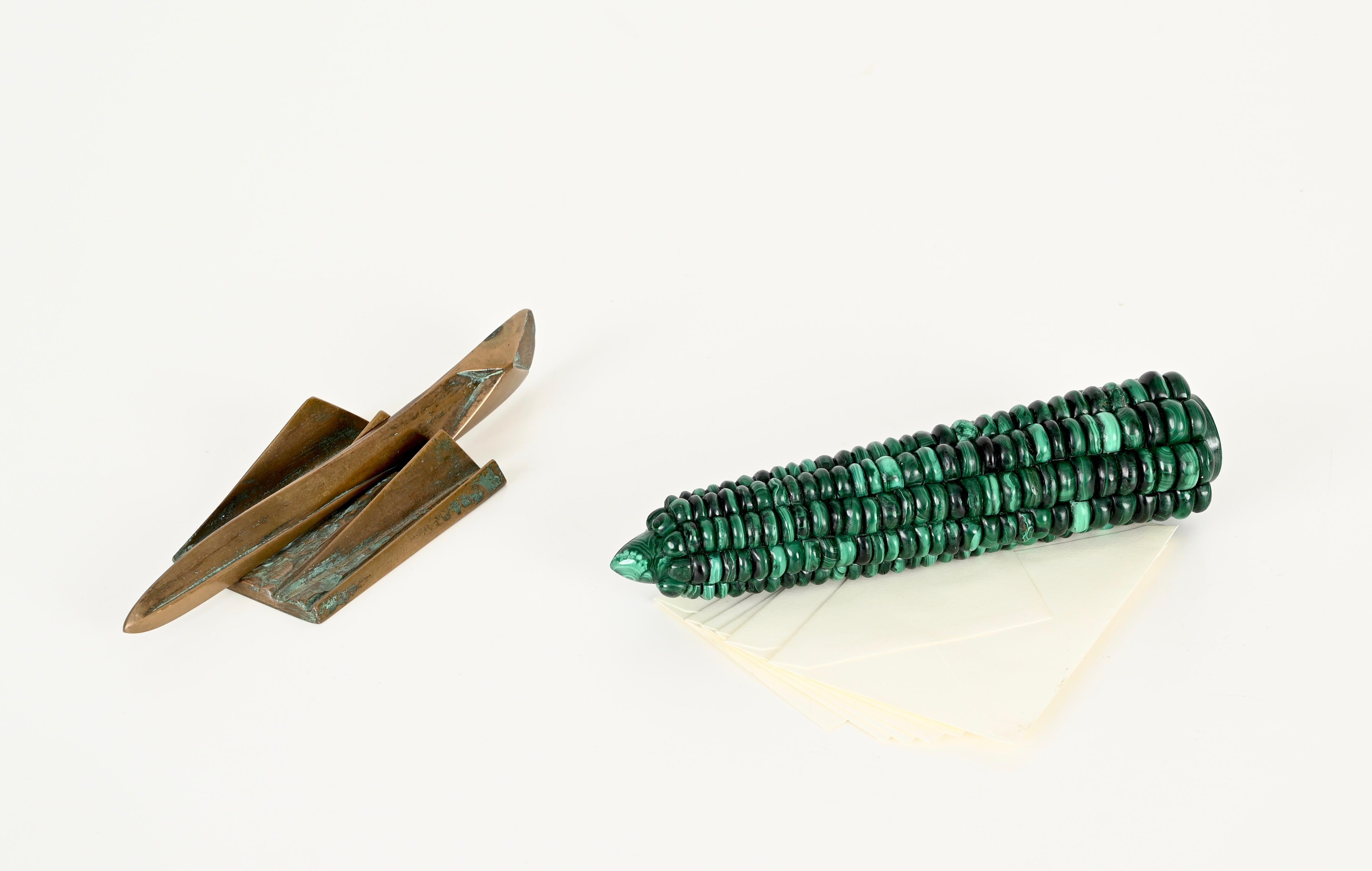 Sculpture presse-papiers en marbre italien de malachite verte, 1970 en vente 3