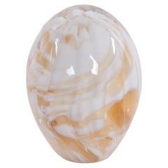 Paperweight Egg Shape and Nicely Colored with Light Orange