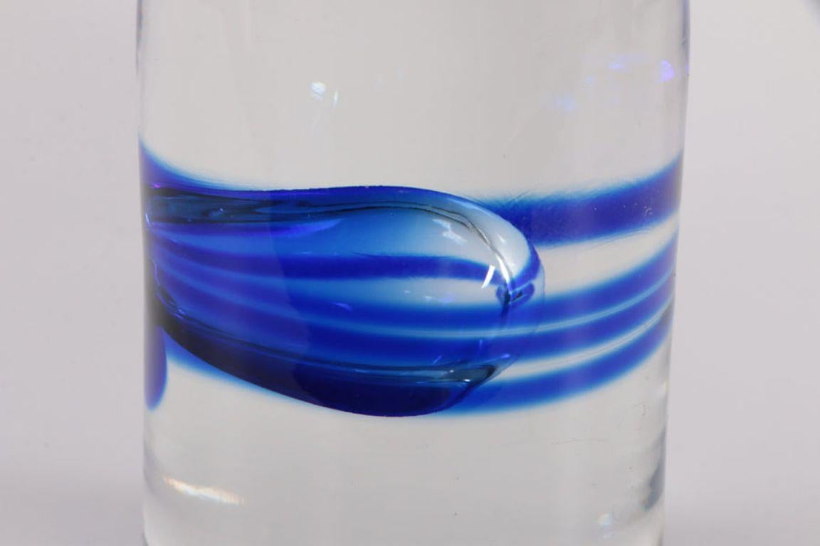Dutch Paperweight Marked in Blue with W. Hessen O.Horn Leerdam Holland  For Sale