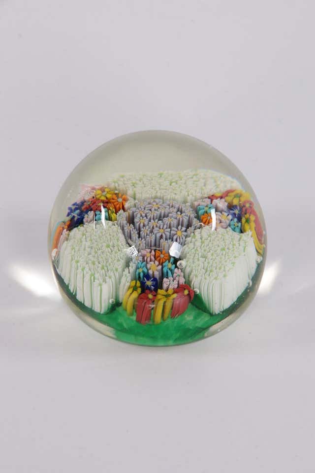 Vintage Beautiful Glass Paperweight Made Around 1960 For Sale at ...