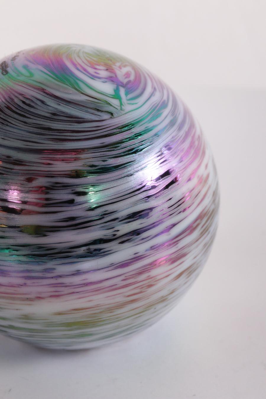 Italian Paperweight of Beautifully Crafted Glass Colored Gray Purple For Sale