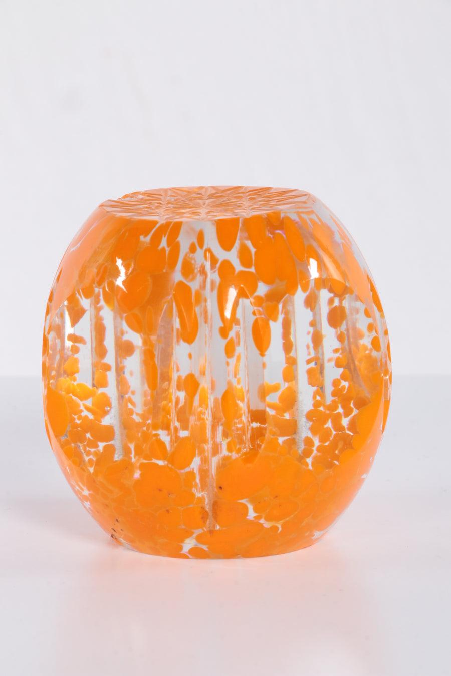 Mid-Century Modern Paperweight with a Nice Sleek Finish and a Beautiful Orange Colour For Sale