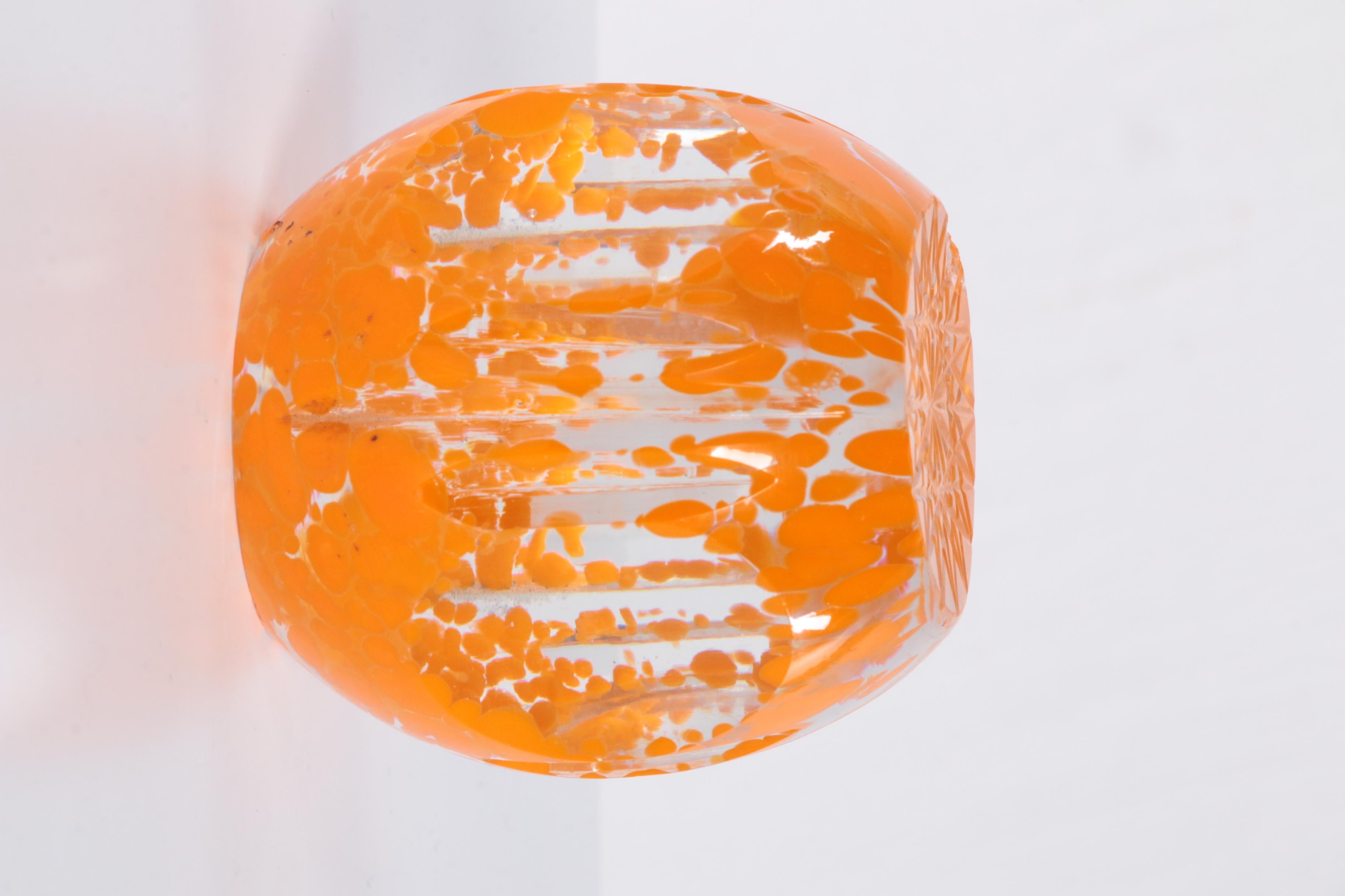 Paperweight with a Nice Sleek Finish and a Beautiful Orange Colour For Sale 1