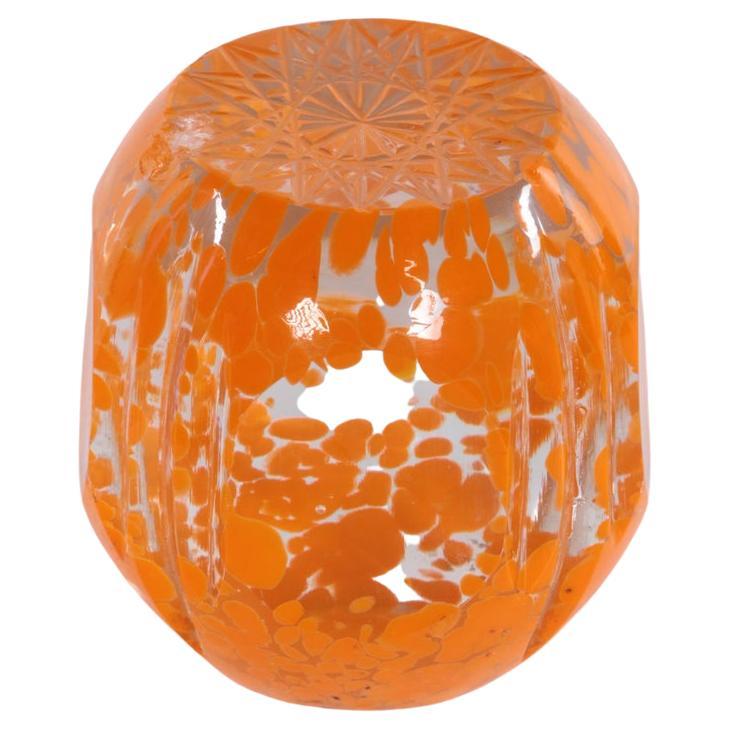 Paperweight with a Nice Sleek Finish and a Beautiful Orange Colour For Sale