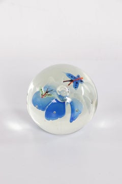 Paperweight with Flower and Butterflies Very Cheerful, 1960