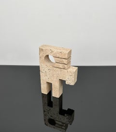 Paperweights or Bookend in Travertine by Marble Art, Italy 1970s