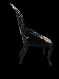 Papier-mâché 19th Century Gold Leaf Detail Chair