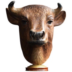 Papier Mâché Cow Theatre Mask