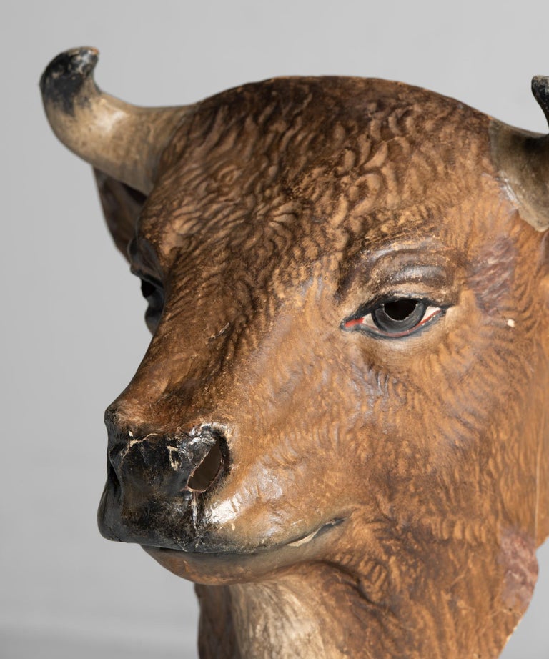 Papier Mâché Cows Head, England, circa 1910 at 1stDibs paper mache
